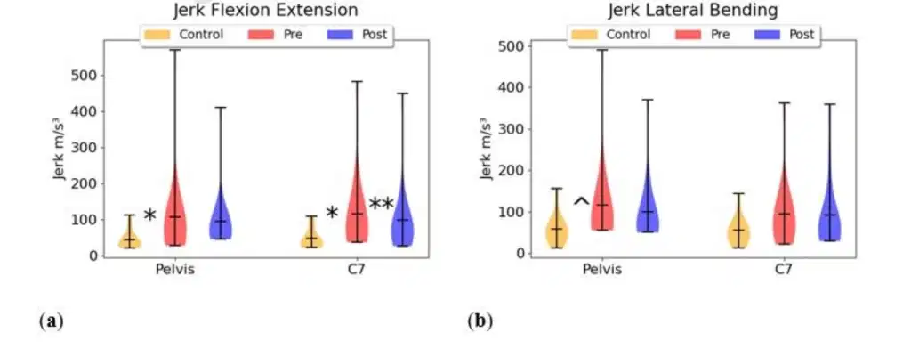 Transforming Rehabilitation: The Impacts of Dry Needling on Non-Specific Low Back Pain 2 Results of the jerk measurements
