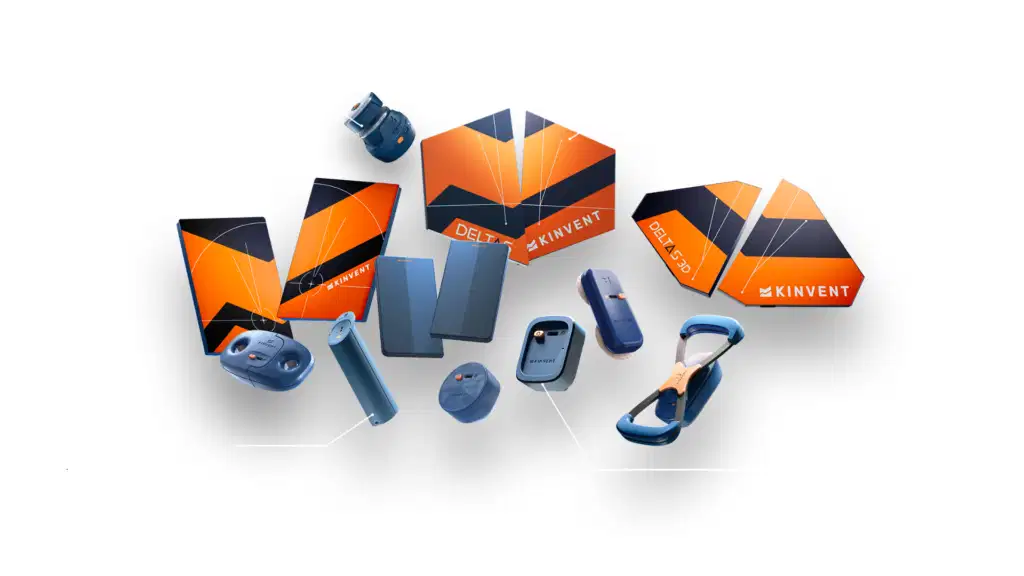 Top 10 tendencias en fisioterapia en 2026 que no te puedes perder 4 An overview of the Kinvent product line of connected sensors, showcasing physical therapy technology trends in 2026