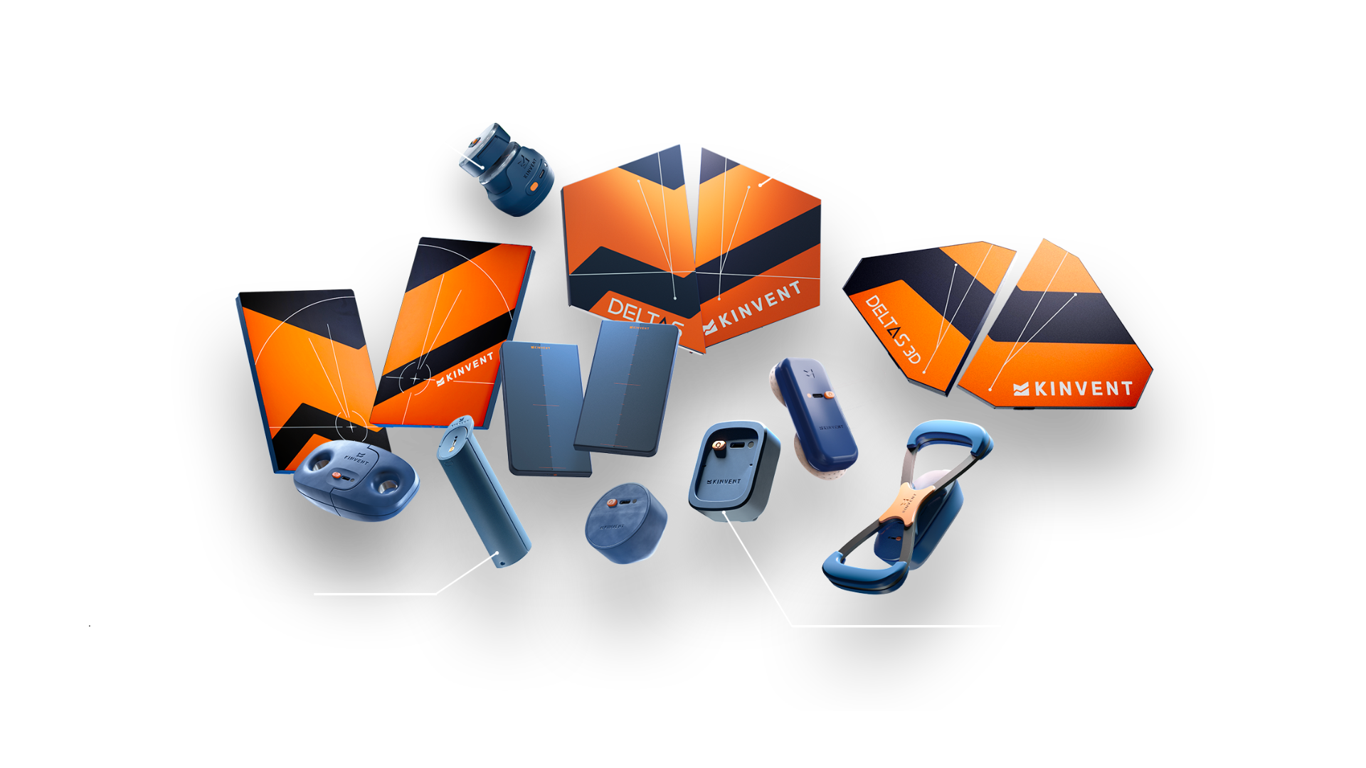 Full overview of the Kinvent solution showcasing the entire range of connected force plates, dynamometers, and motion sensors
