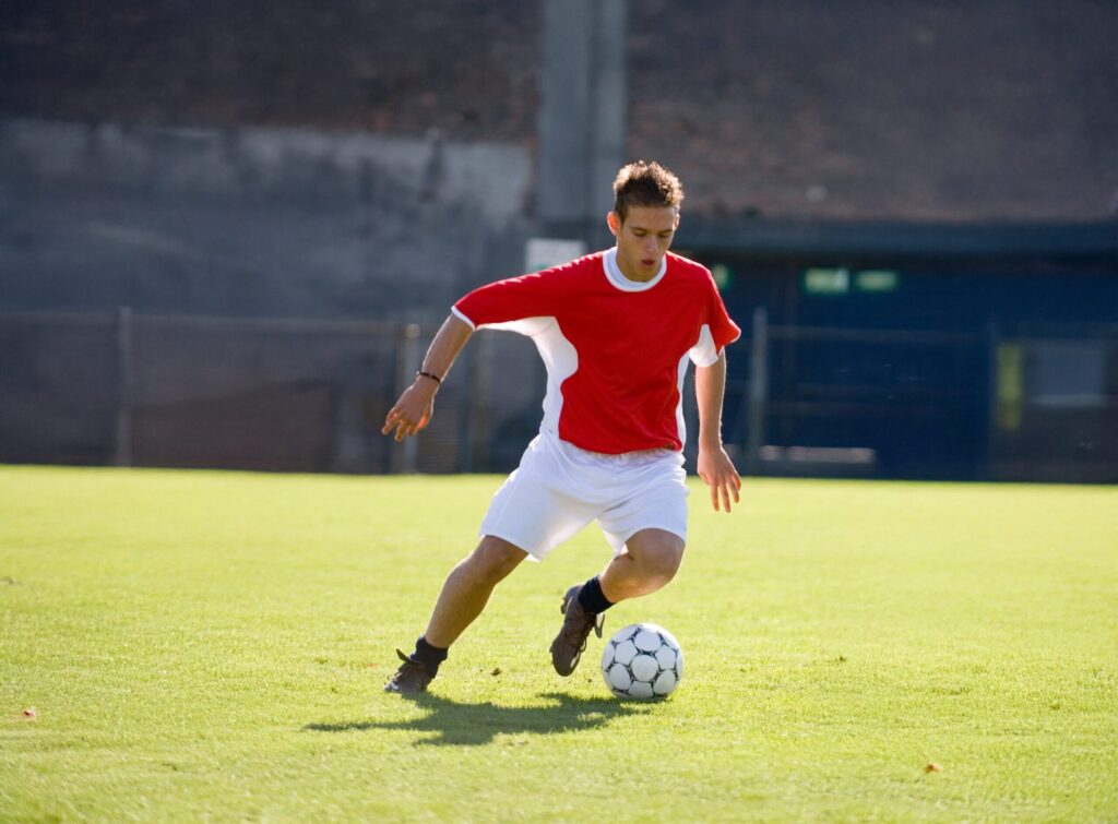 a footballer does change of direction