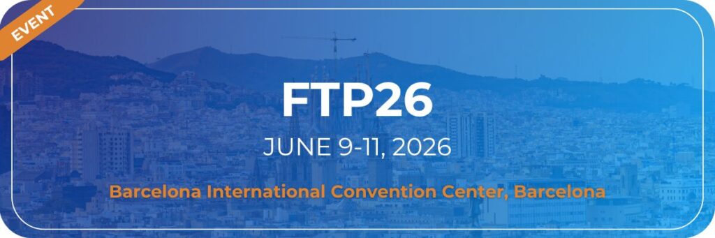 Event banner for FTP26 conference from June 9-11 2026 at Barcelona International Convention Center