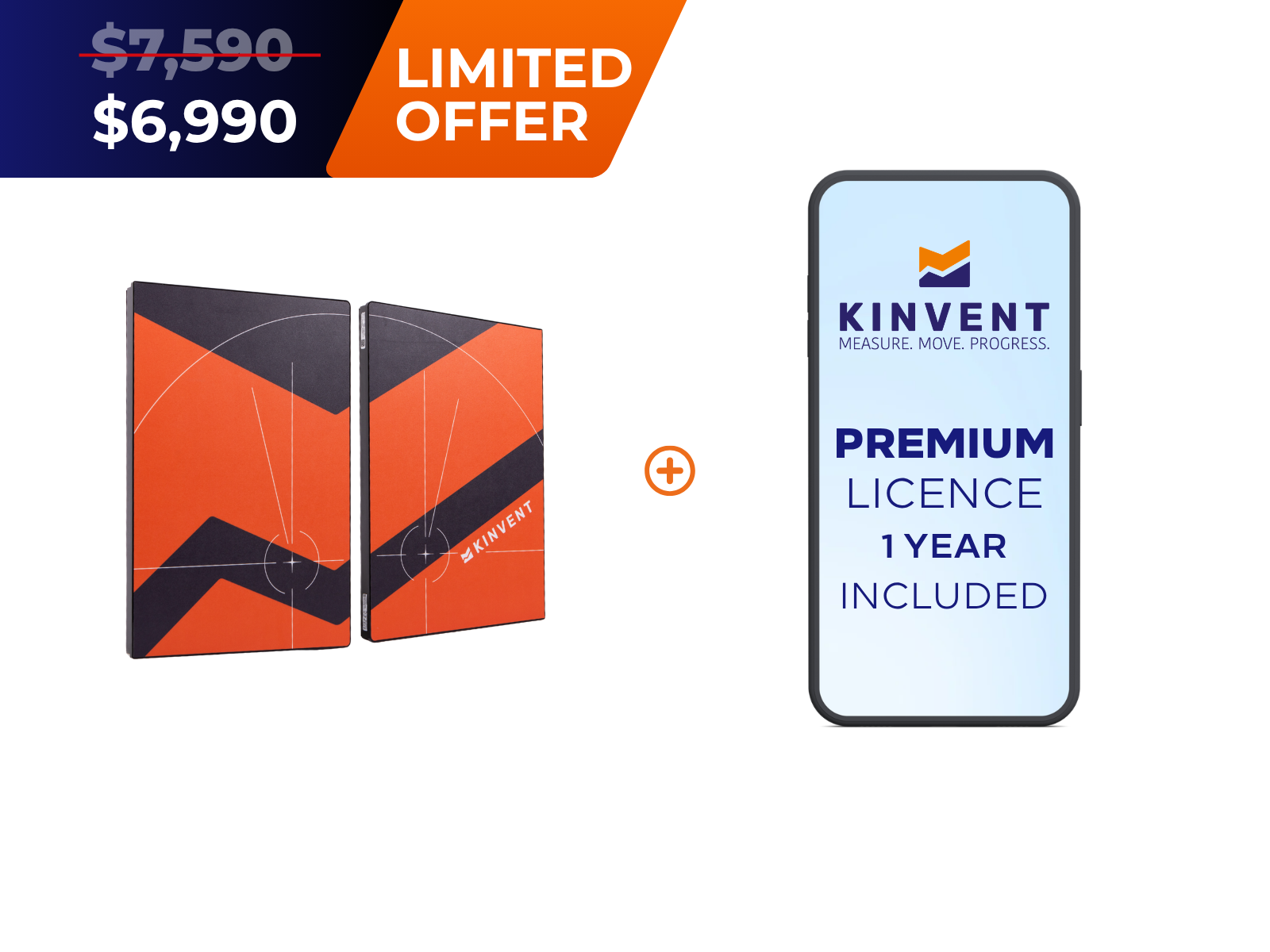 Kinvent K-Deltas exclusive offer including the pair of connected force plates and a 1-year Premium license