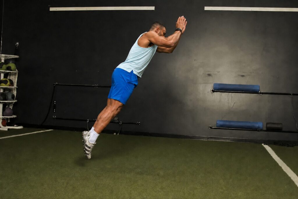 Understanding the Broad Jump: How to Assess Horizontal Power and Return to Sport 1 an athlete is doing a maximal horizontal jump performed from a stationary position
