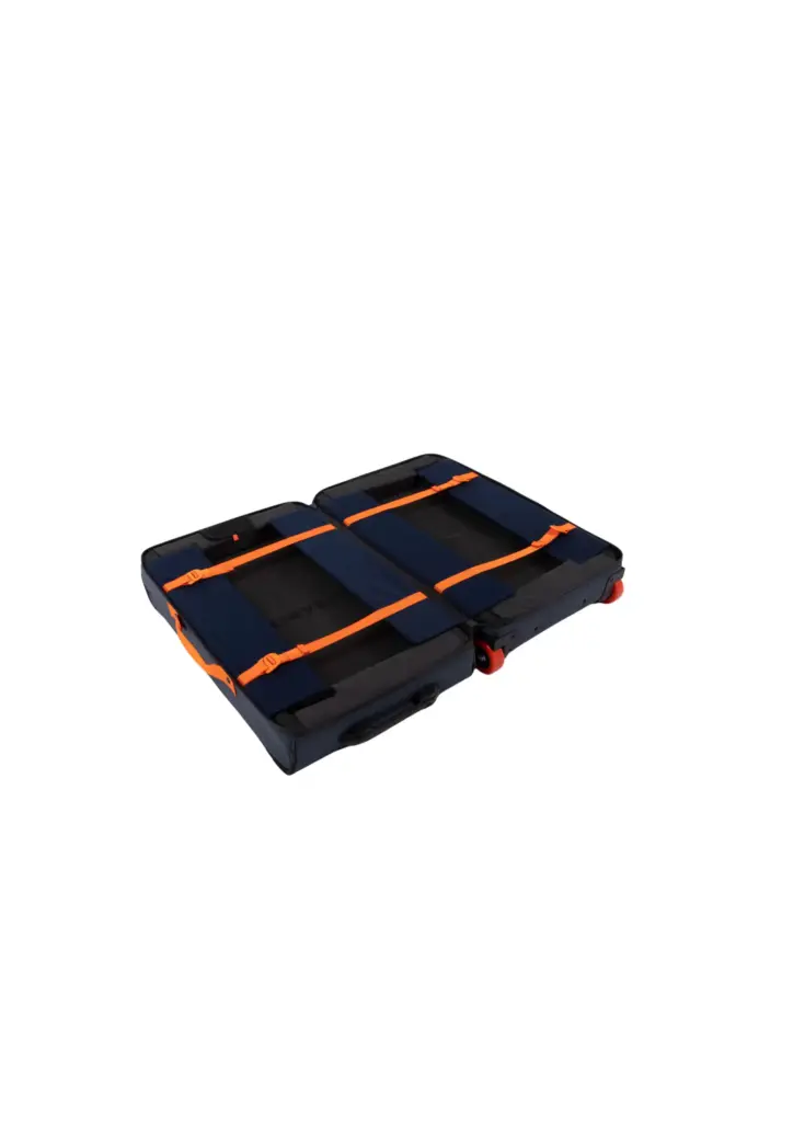 K-Deltas suitcase for convenient storage and transport