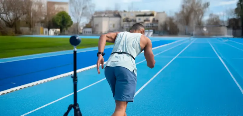 K-Power setup on athlesim track for speed testing