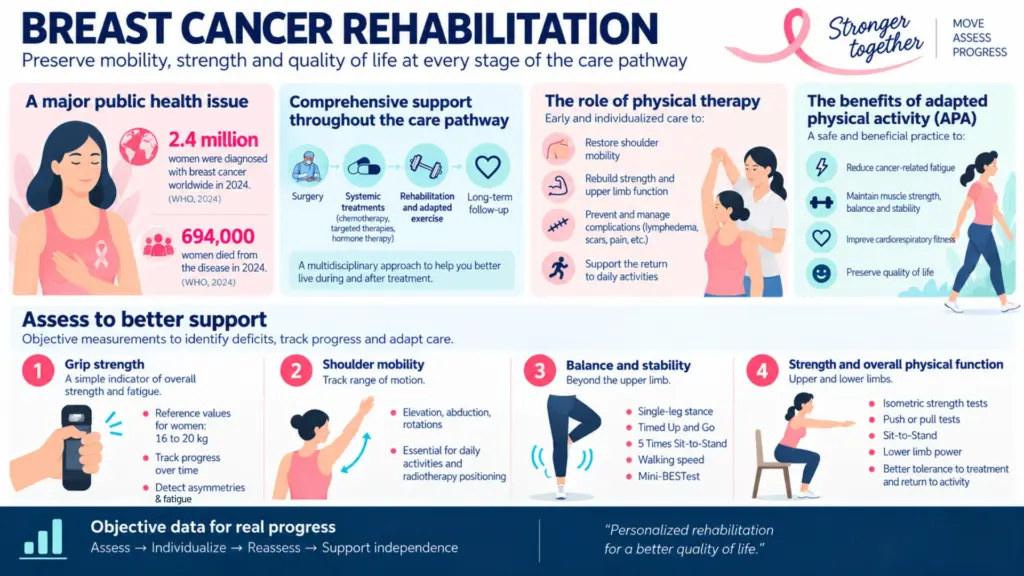 breast cancer rehabilitation the role of physical therapy and physical activity infography resume
