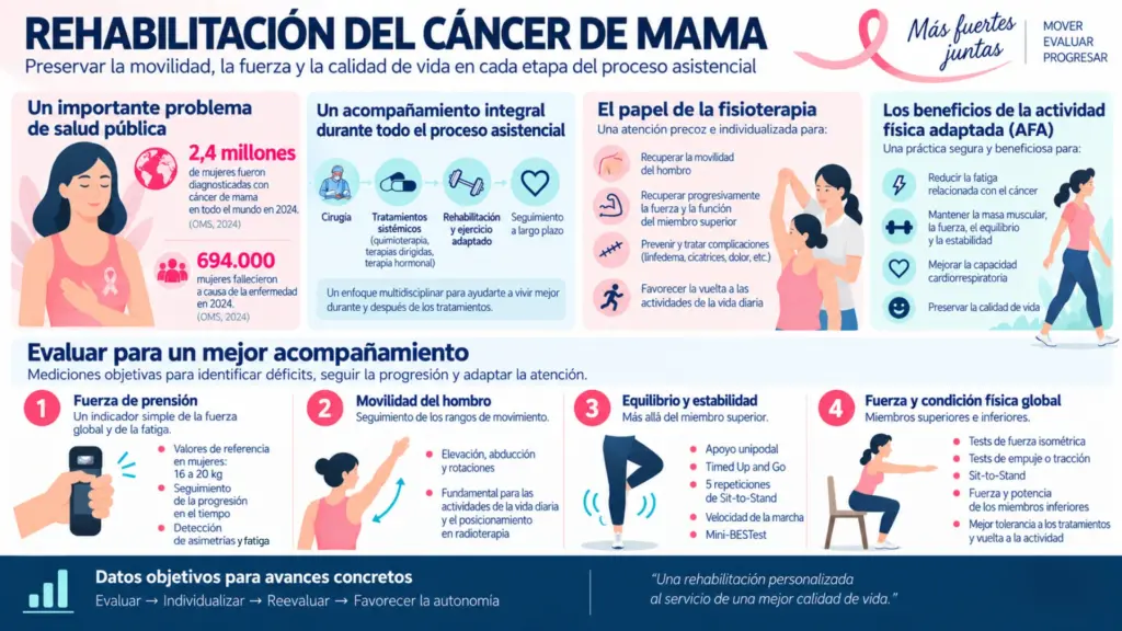 rehabilitación del cáncer de mama infography
